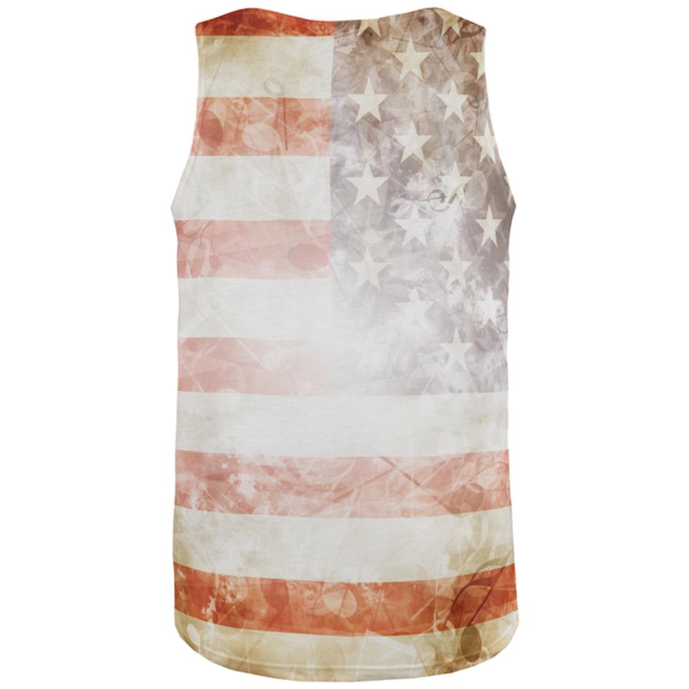 4th of July American Flag Star Spangled Banner All Over Mens Tank Top