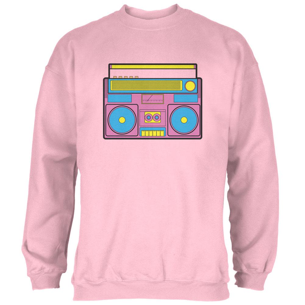 Pink Retro Boombox Stereo Mens Sweatshirt