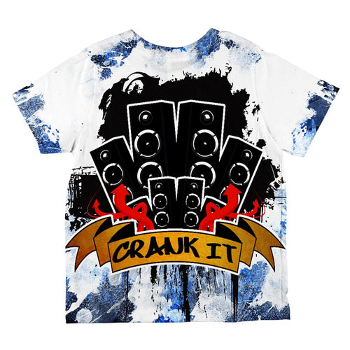 DJ Crank it to Eleven 11 Super Bass Speakers All Over Toddler T Shirt