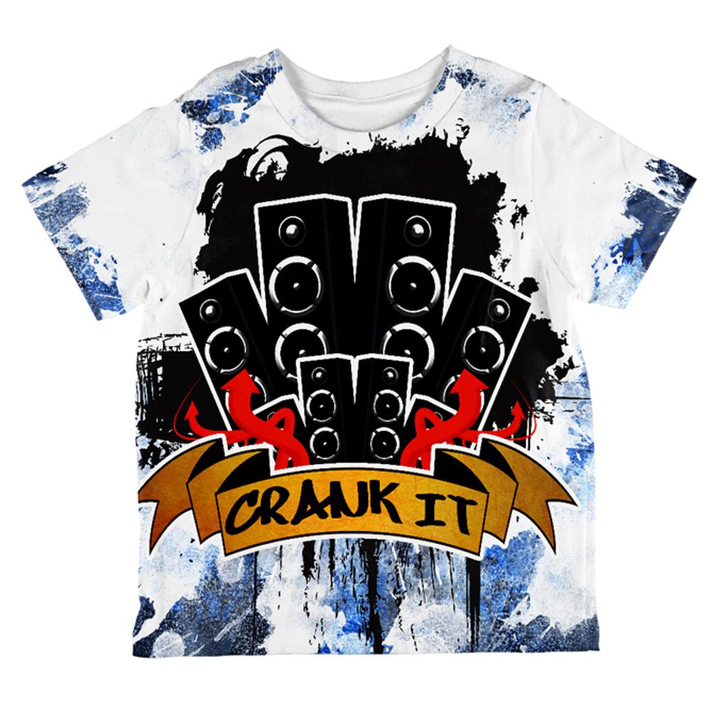 DJ Crank it to Eleven 11 Super Bass Speakers All Over Toddler T Shirt