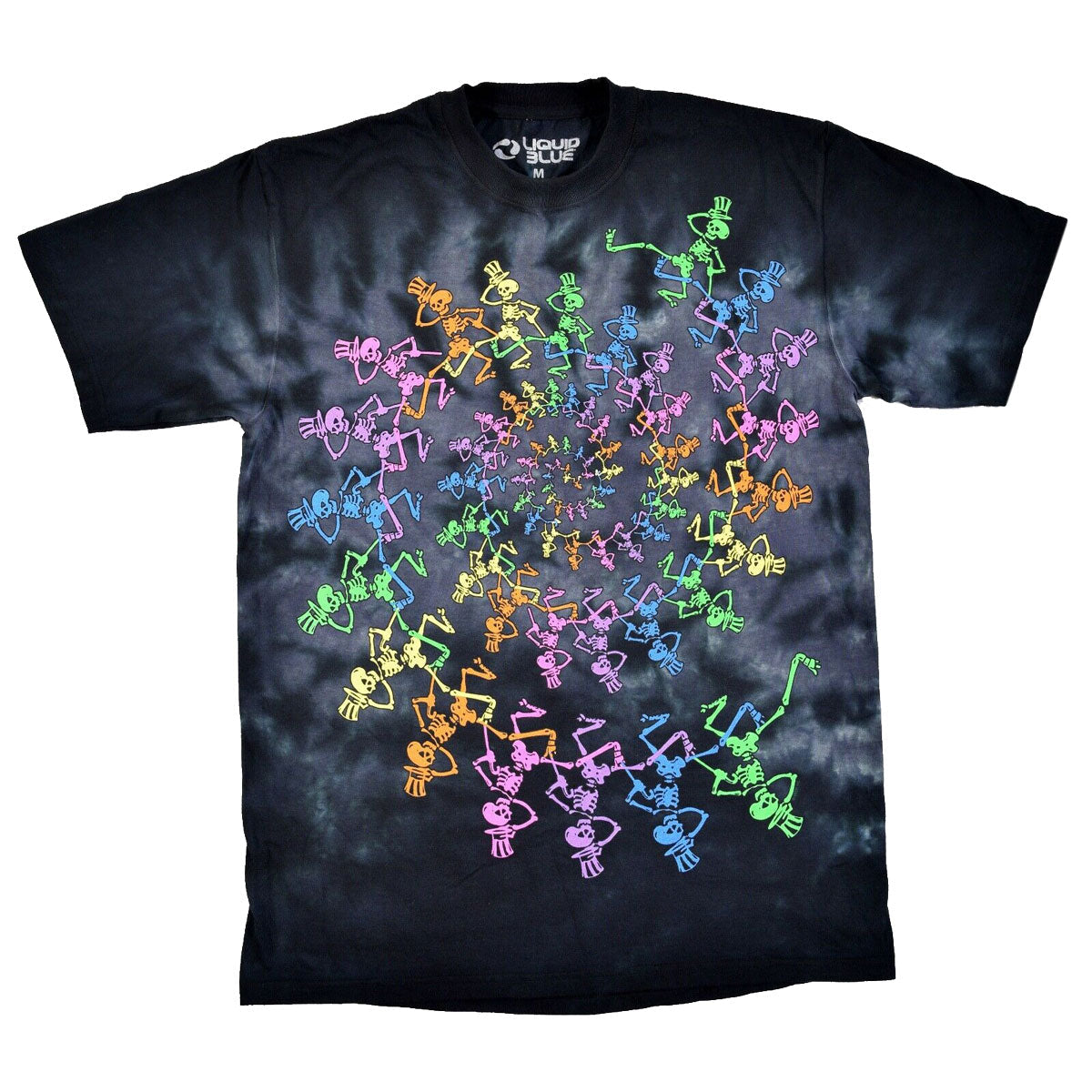 Grateful Dead Spiral Skeletons Mens Tie-Dye T Shirt