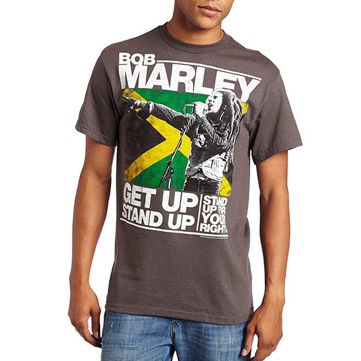 Bob Marley Get Up Stand Up Mens T Shirt