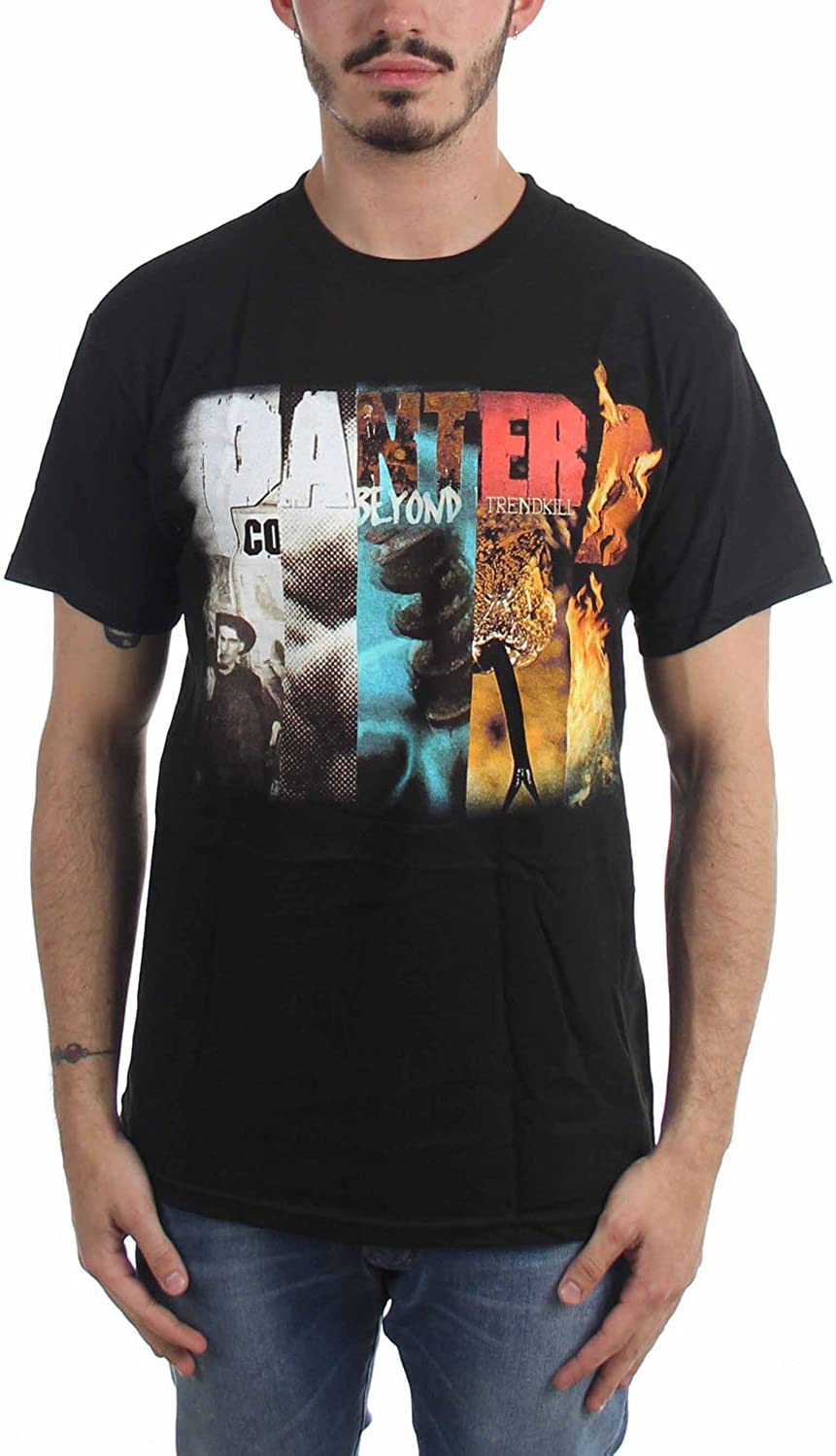 Pantera Album Collage Mens T Shirt - Black
