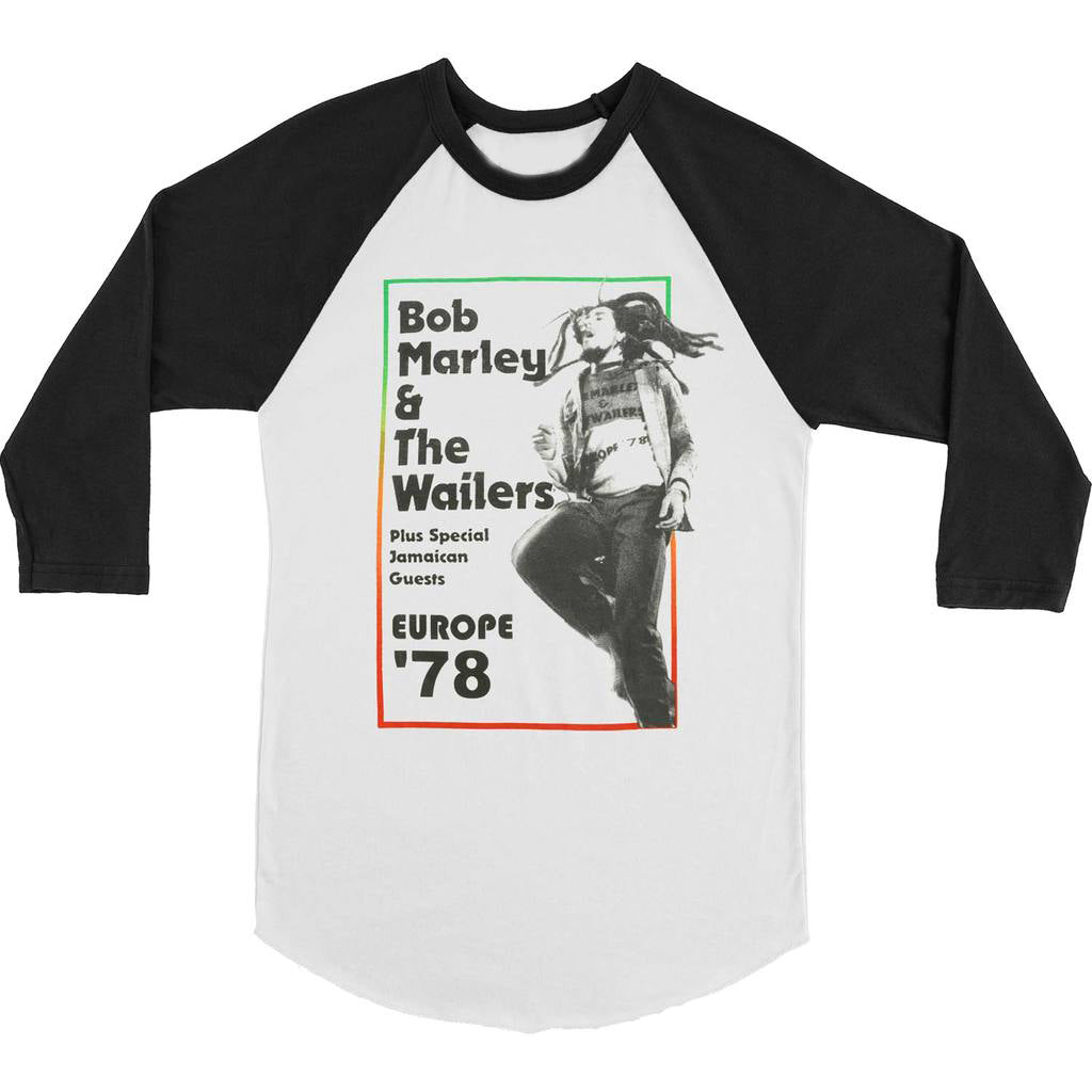 Bob Marley - Europe 78 Juniors 3/4 Sleeve Raglan