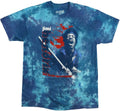 Jimi Hendrix - Fire Tie Dye Mens T Shirt