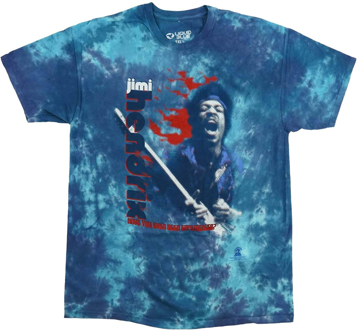Jimi Hendrix - Fire Tie Dye Mens T Shirt