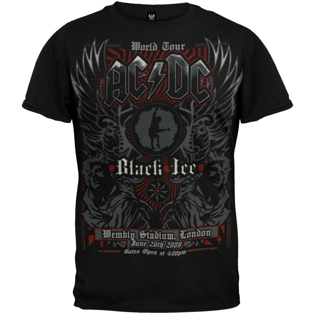 AC/DC - Mens Black Ice World Tour Soft Mens T Shirt