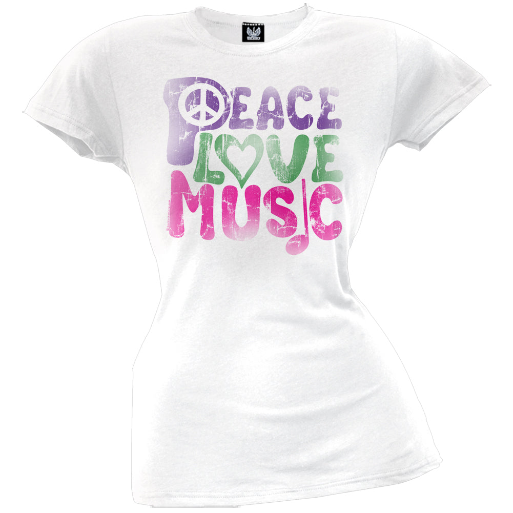 Peace Love Music Juniors T-Shirt