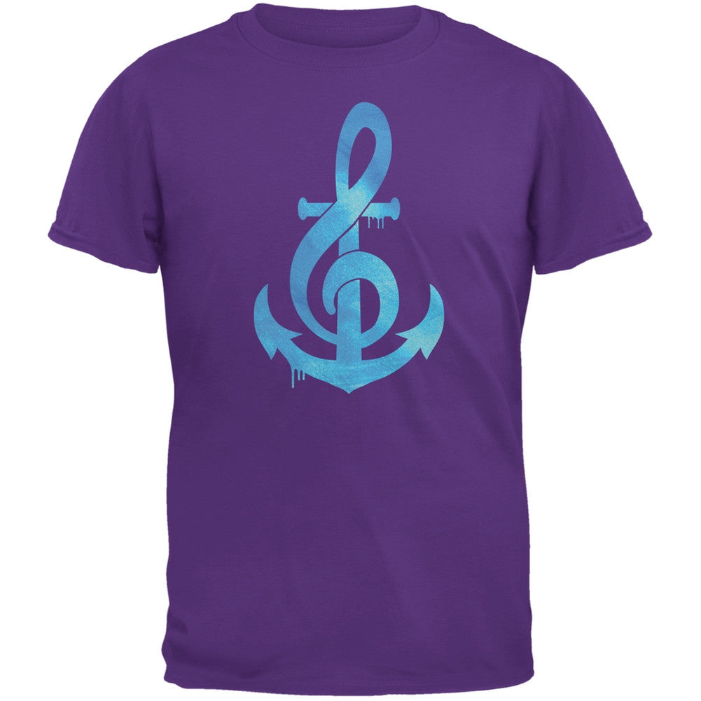 Anchor Clef Purple Adult T-Shirt