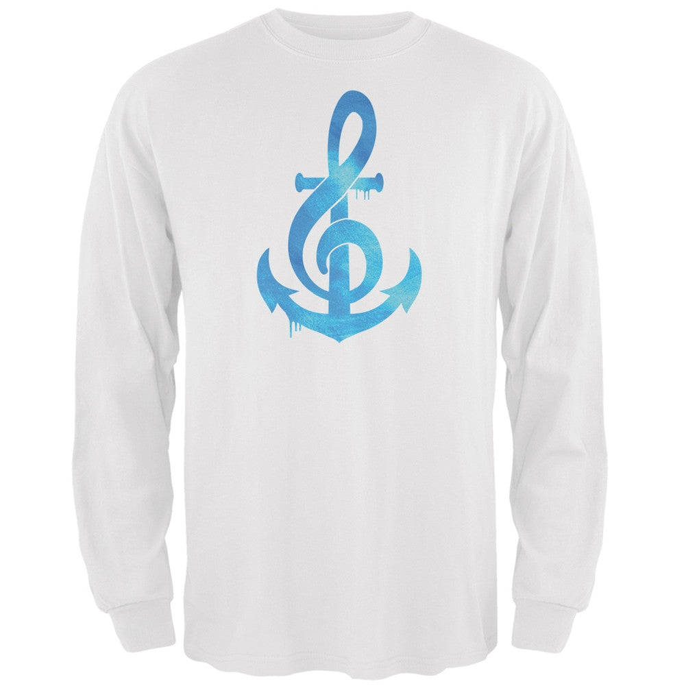 Anchor Clef White Adult Long Sleeve T-Shirt