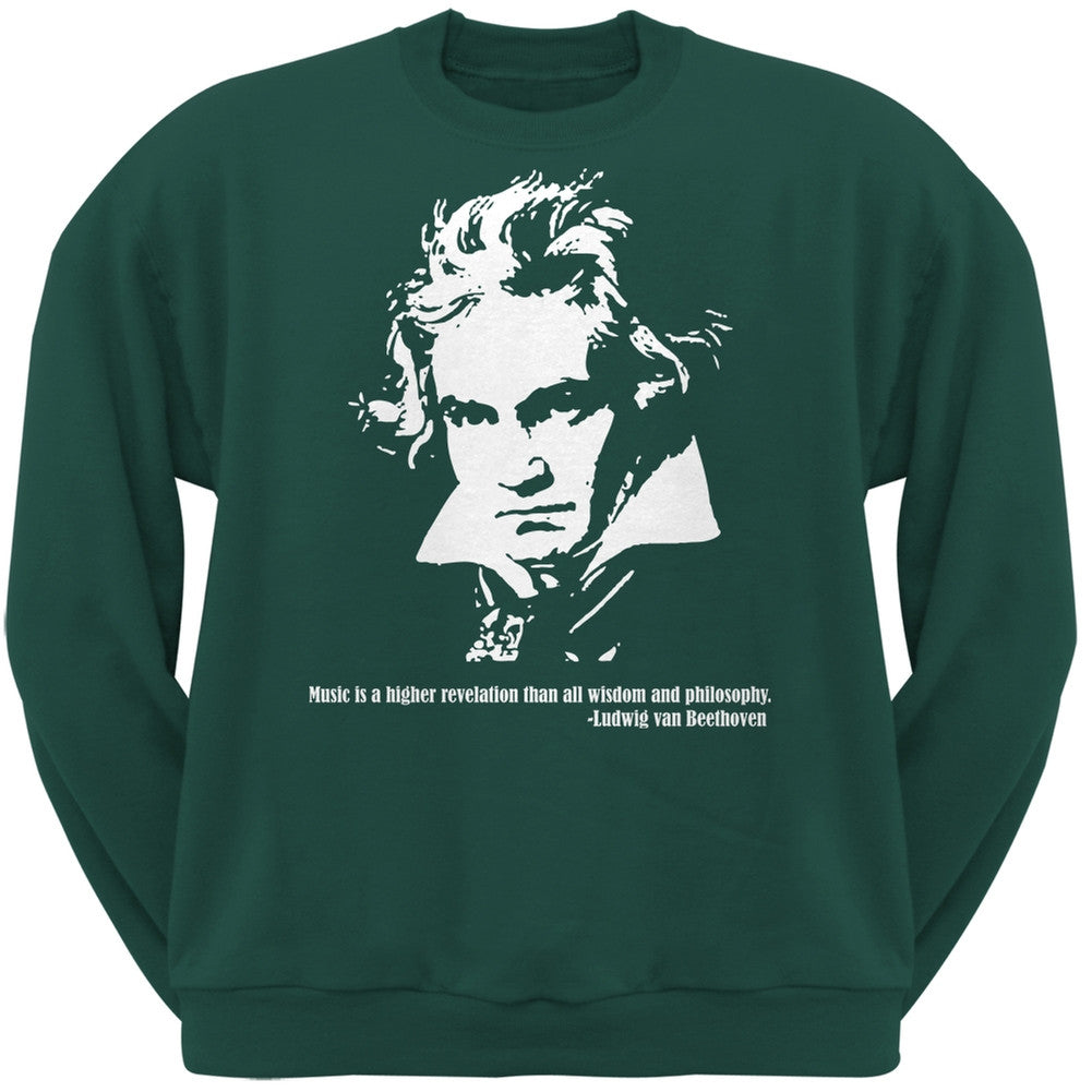 Beethoven Forest Green Adult Sweatshirt