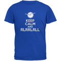 Keep Calm And Paradiddle Royal Adult T-Shirt