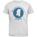 Mississippi Blues White Adult T-Shirt