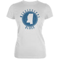 Mississippi Blues White Juniors Soft T-Shirt