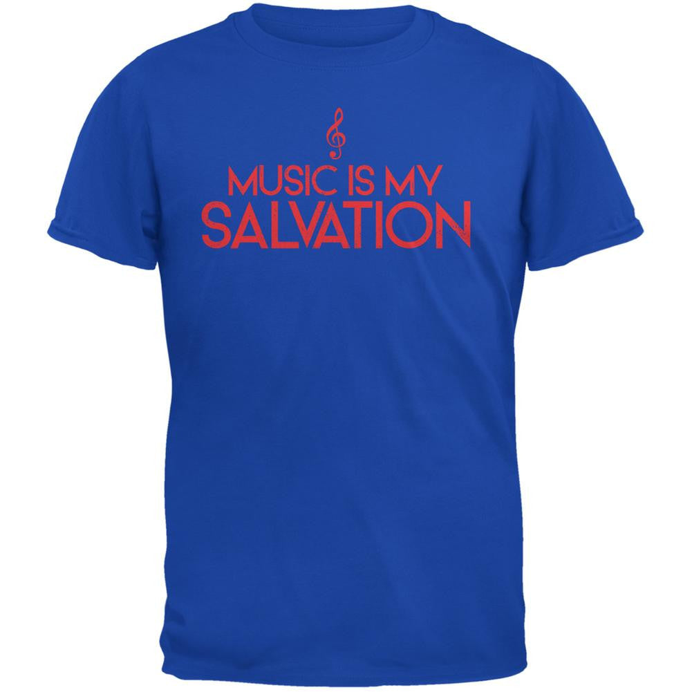 Music Is My Salvation Royal Adult T-Shirt