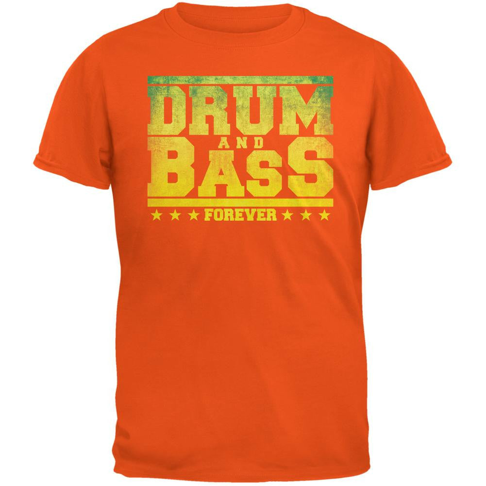 Drum And Bass Forever Orange Adult T-Shirt