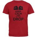 EDM Keep Calm And Wait For The Drop Red Adult T-Shirt