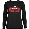 I'm A Musician What's Your Superpower Black Womens Long Sleeve T-Shirt