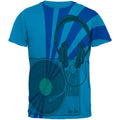 DJ Starter Kit All Over Sapphire Blue Adult T-Shirt
