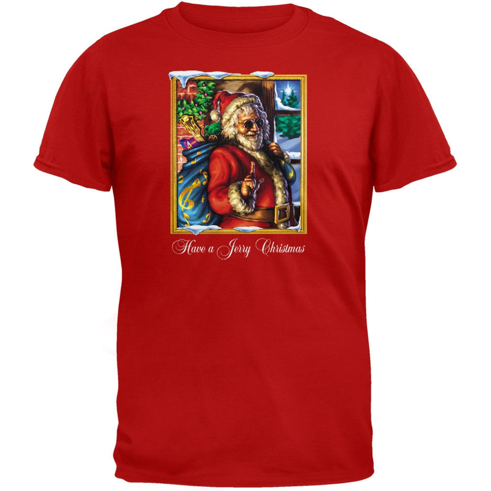 Grateful Jerry Garcia Have a Jerry Christmas Red Mens T-Shirt