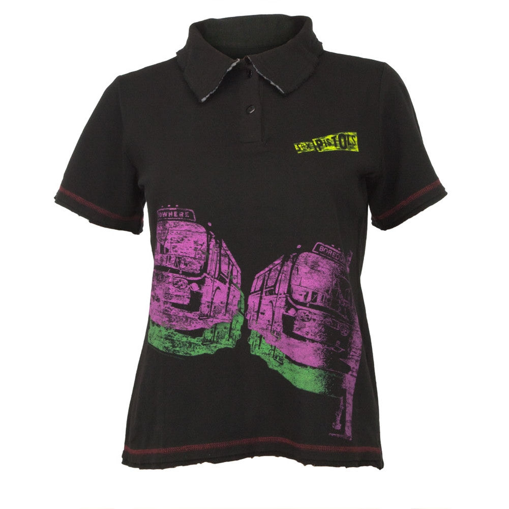 Sex Pistols Vacant Buses Women's Black Polo Shirt