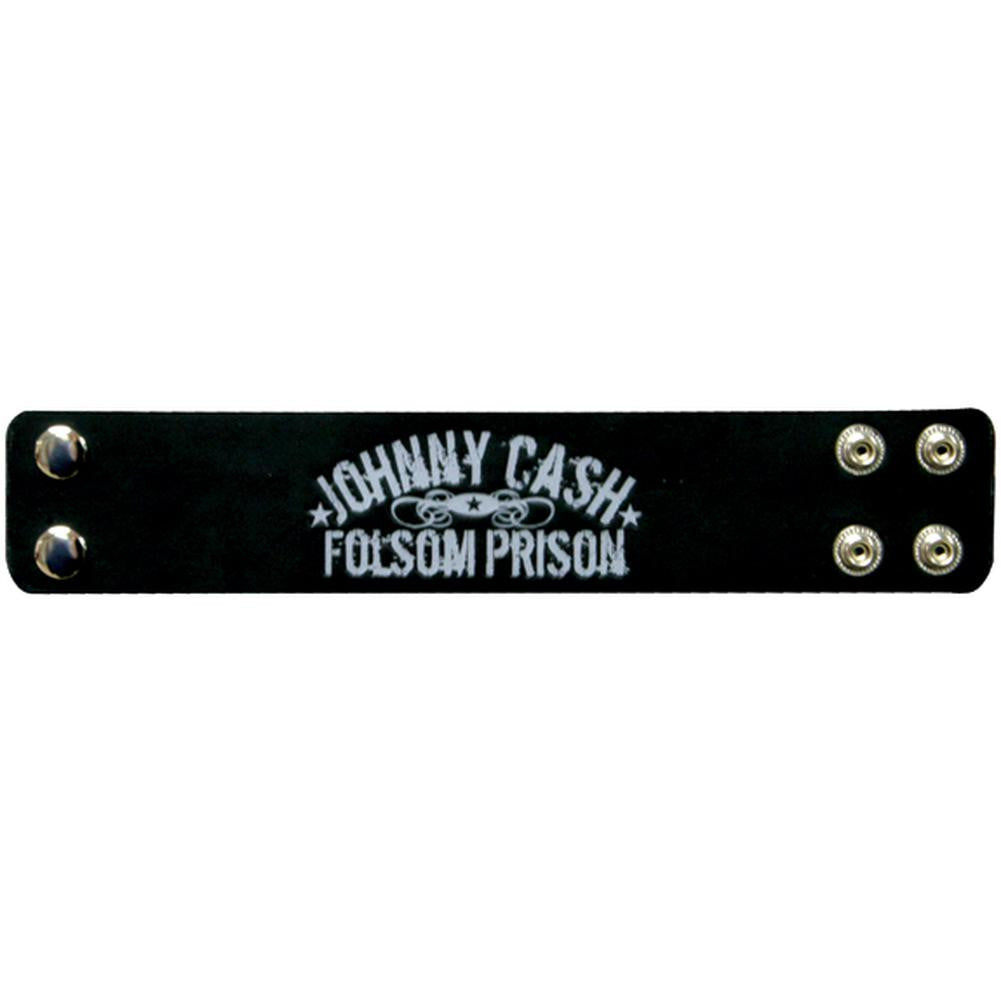 Johnny Cash - Folsom Embossed Leather Wristband