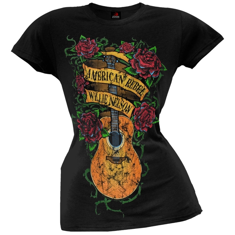 Willie Nelson - American Rebel Juniors T-Shirt