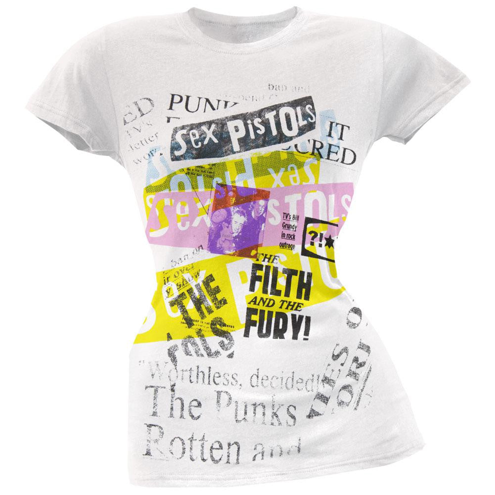 Sex Pistols Filth Juniors T Shirt - White