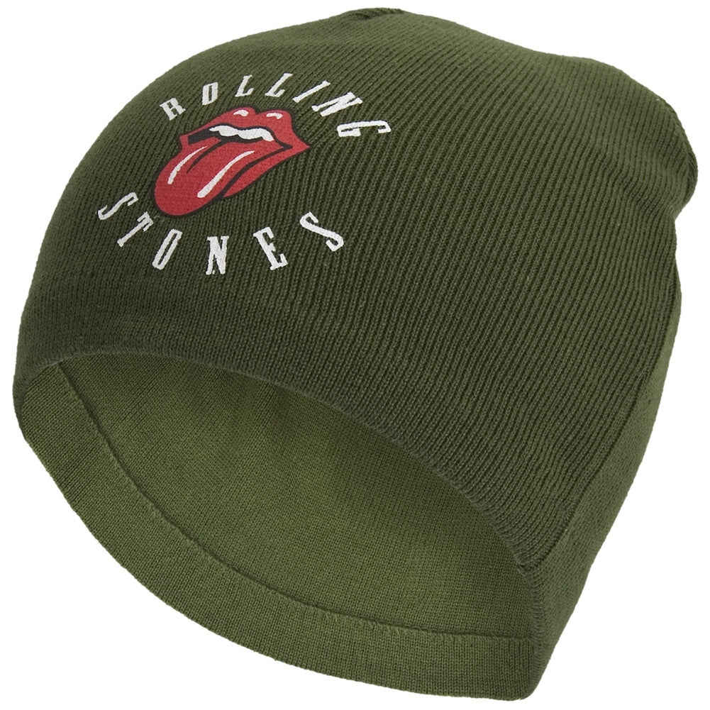 Rolling Stones Tongue Logo Knit Beanie Hat