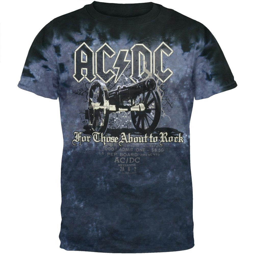 AC/DC - Cannon Grey Tie Dye T-Shirt