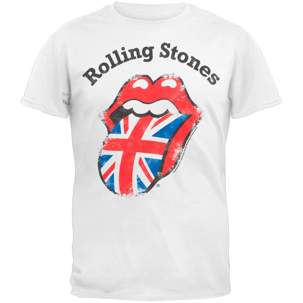 Rolling Stones - Distressed Union Jack Adult T-Shirt