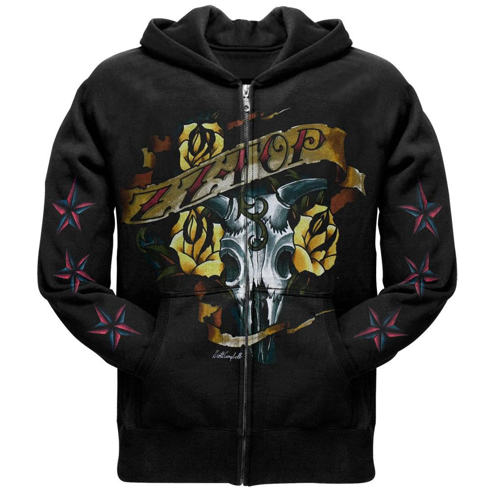 ZZ Top Six Shooter Mens Zip Hoodie