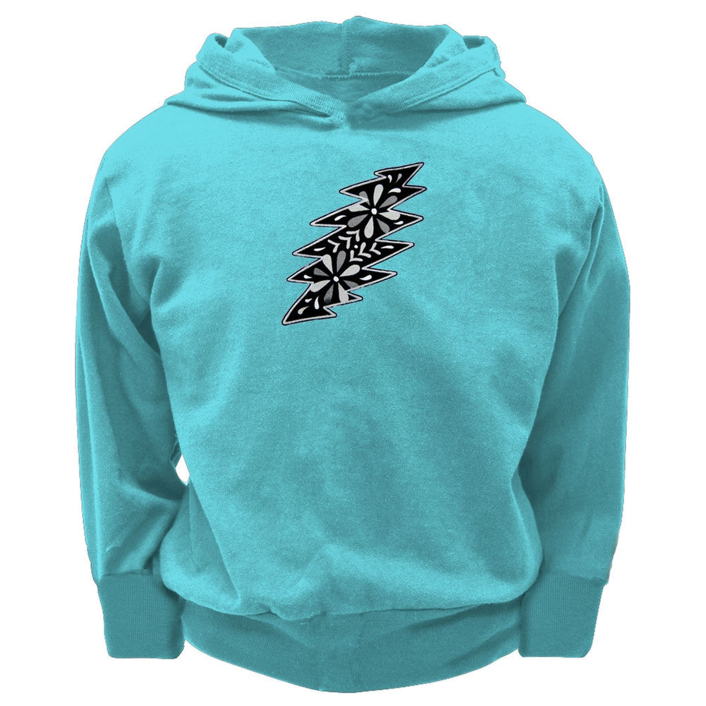 Grateful Dead - Black & White Calaveras Aqua Toddler Hoodie
