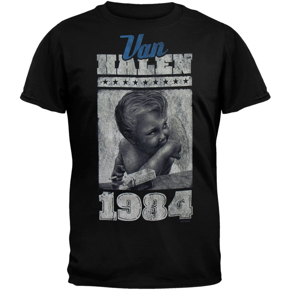 Van Halen Vintage Smoking Angel Mens T Shirt