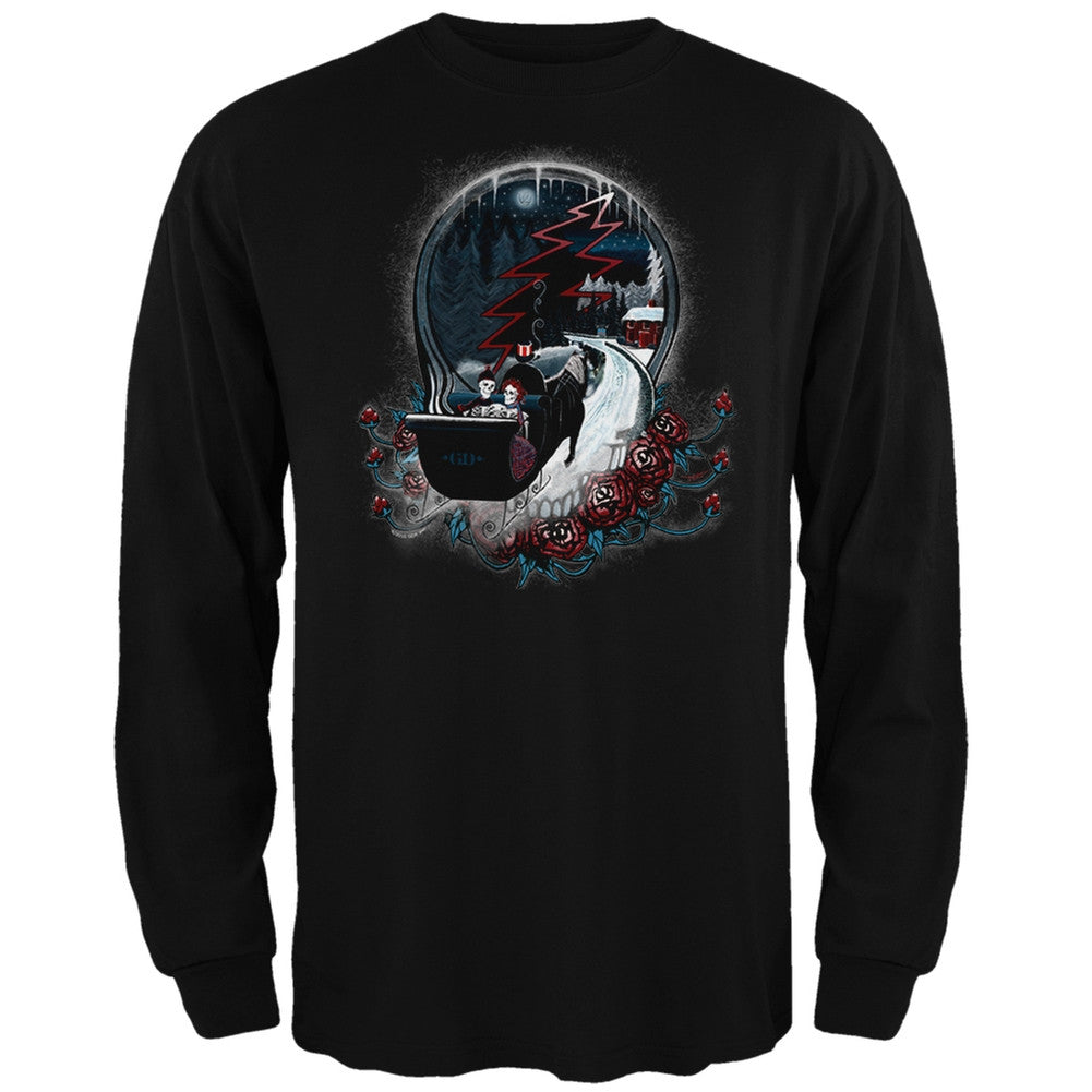 Grateful Dead - Christmas Winter Skeleton Sleigh Steal Your Face  Long Sleeve T-Shirt