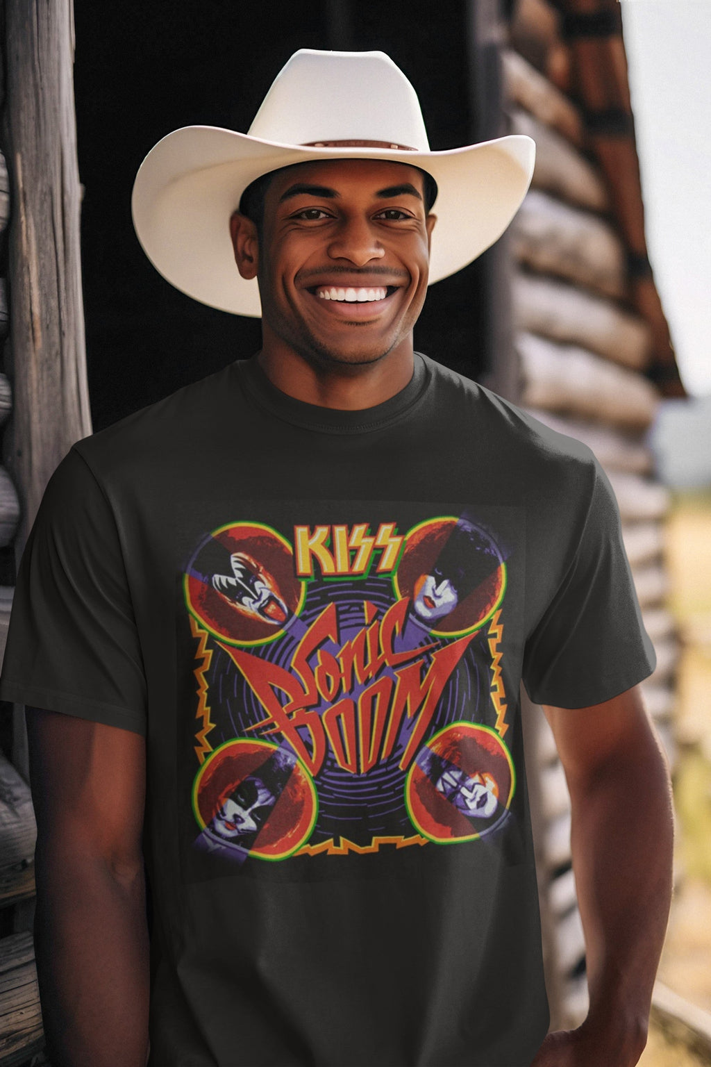 Kiss - Sonic Black Mens T Shirt