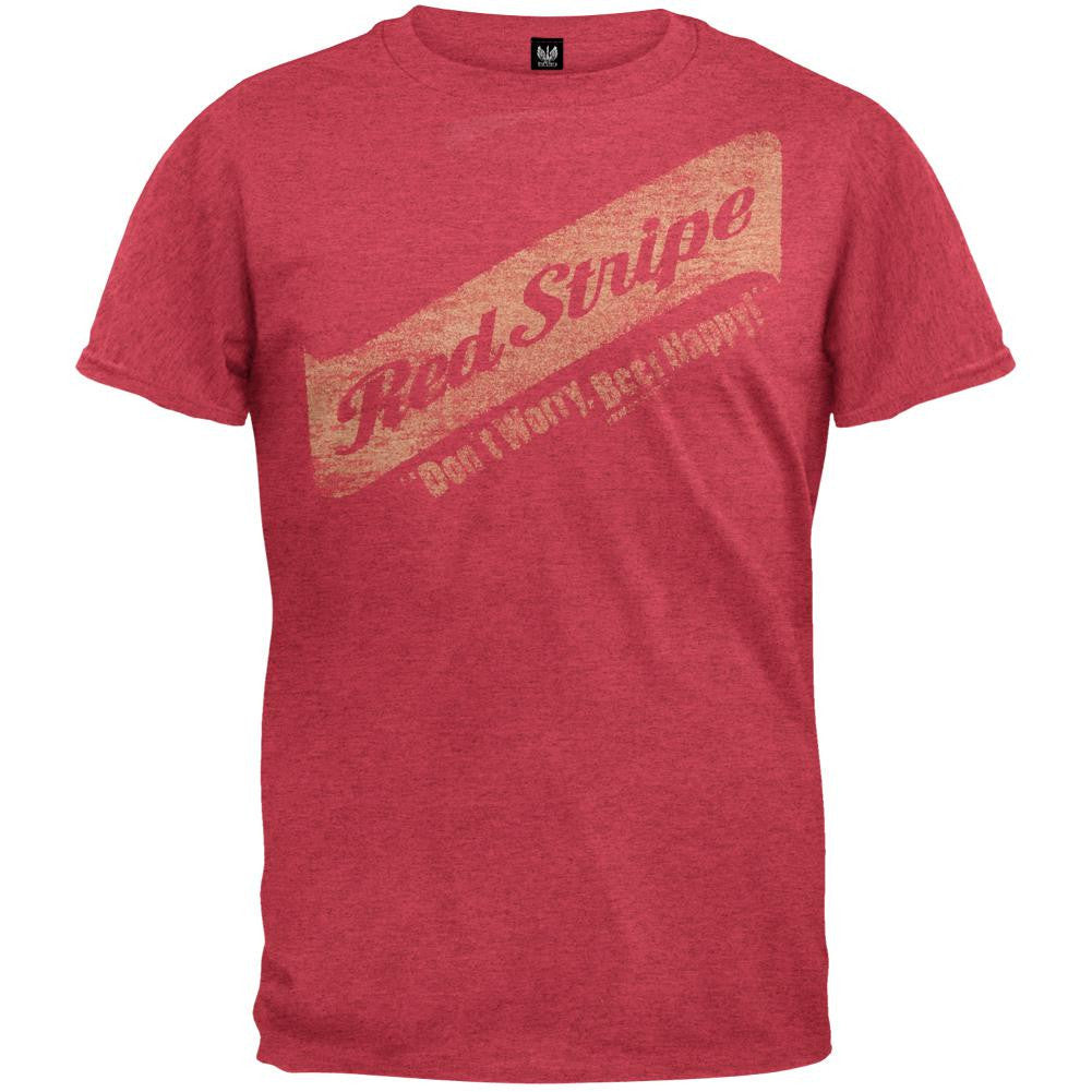 Red Stripe - Don't Worry Beer Happy Adult Soft T-Shirt