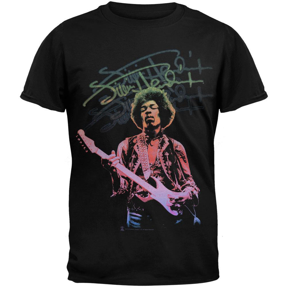 Jimi Hendrix - Triple Signature Soft T-Shirt