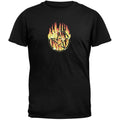 Flaming Pentacle Adult Black T-Shirt