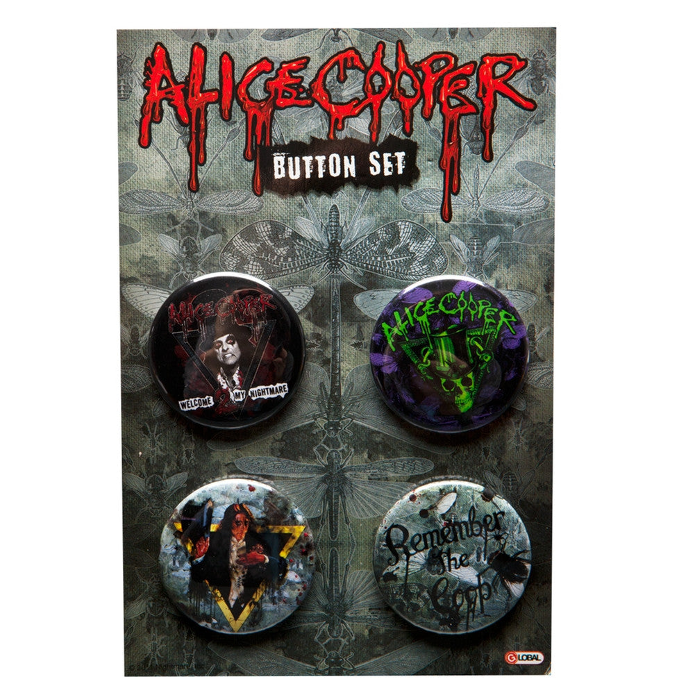 Alice Cooper - Four Piece Button Set