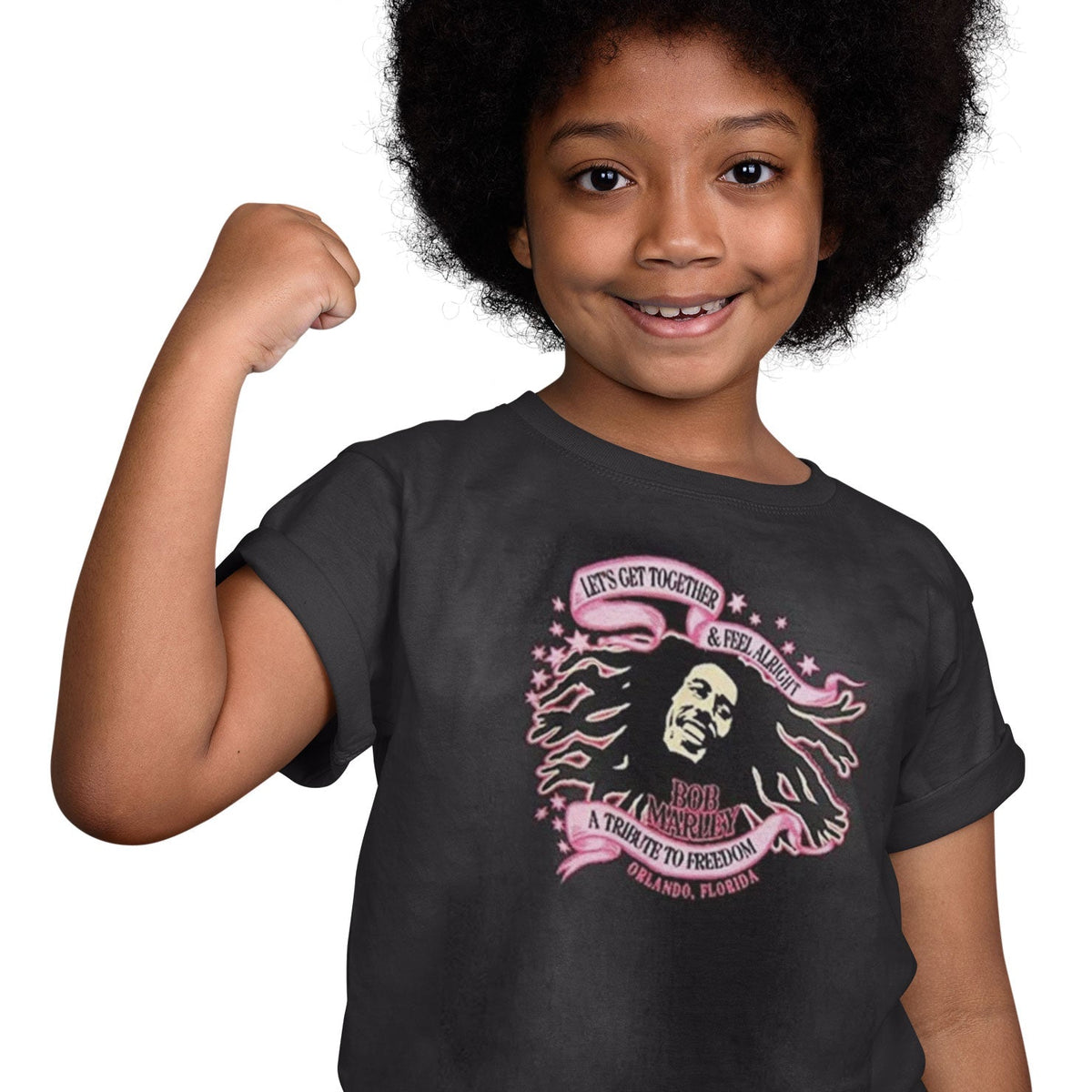 Bob Marley - Tribute To Freedom Girls Youth T-Shirt