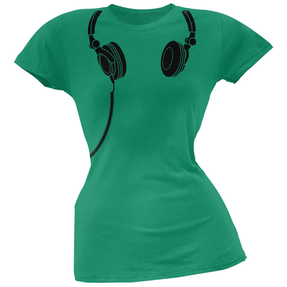 Headphones Blue Soft Juniors T-Shirt