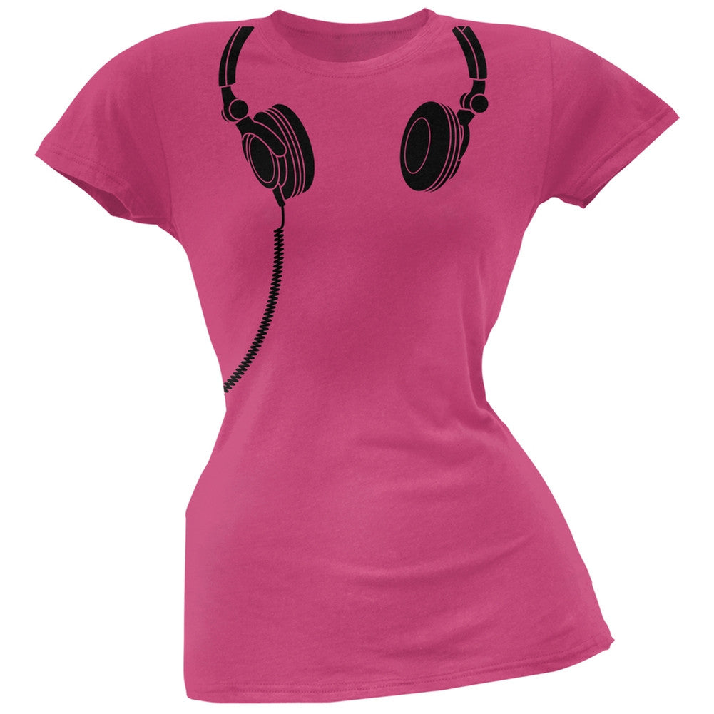 Headphones Blue Soft Juniors T-Shirt