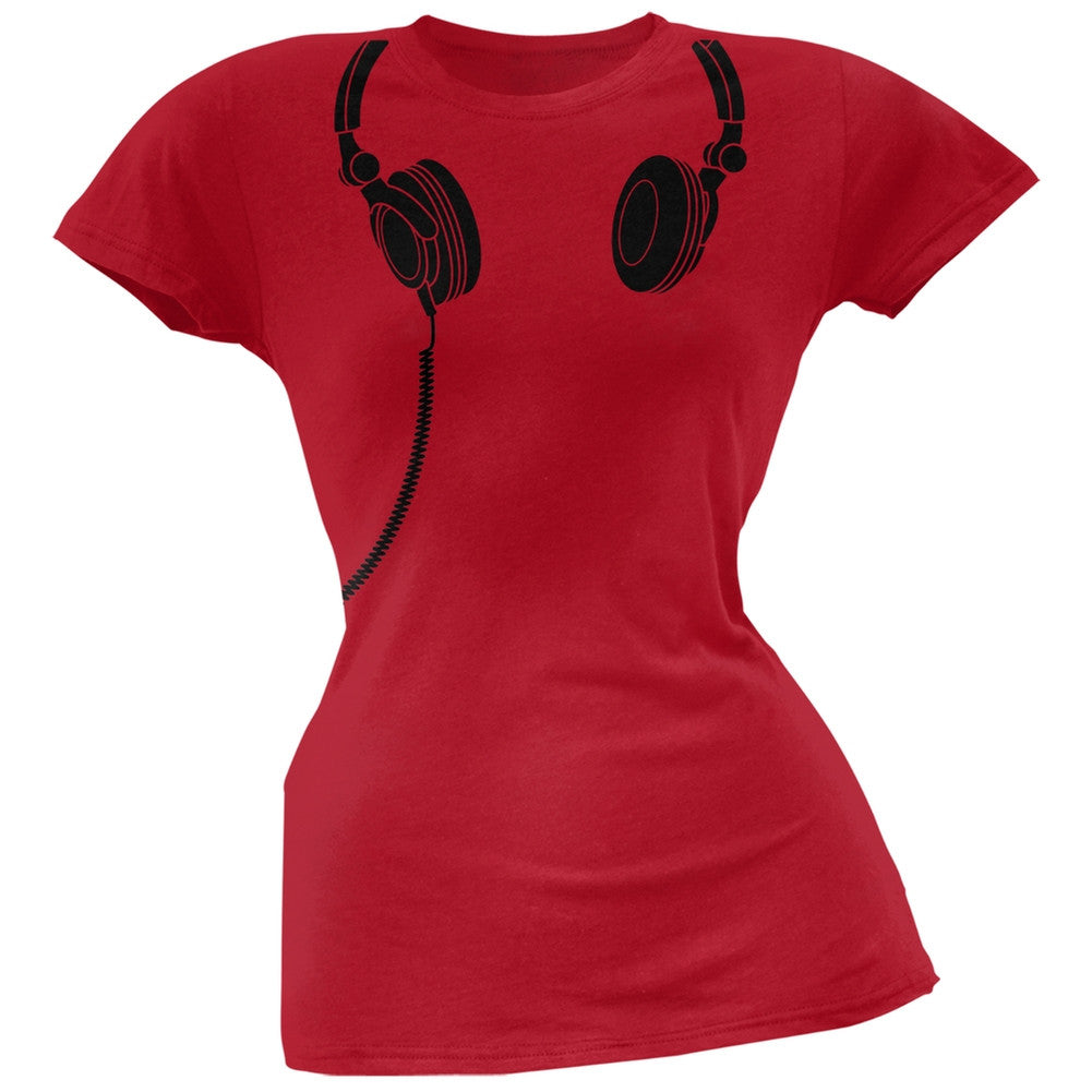 Headphones Blue Soft Juniors T-Shirt