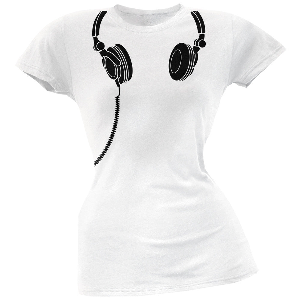Headphones Blue Soft Juniors T-Shirt