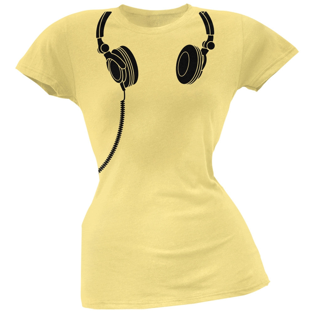 Headphones Blue Soft Juniors T-Shirt
