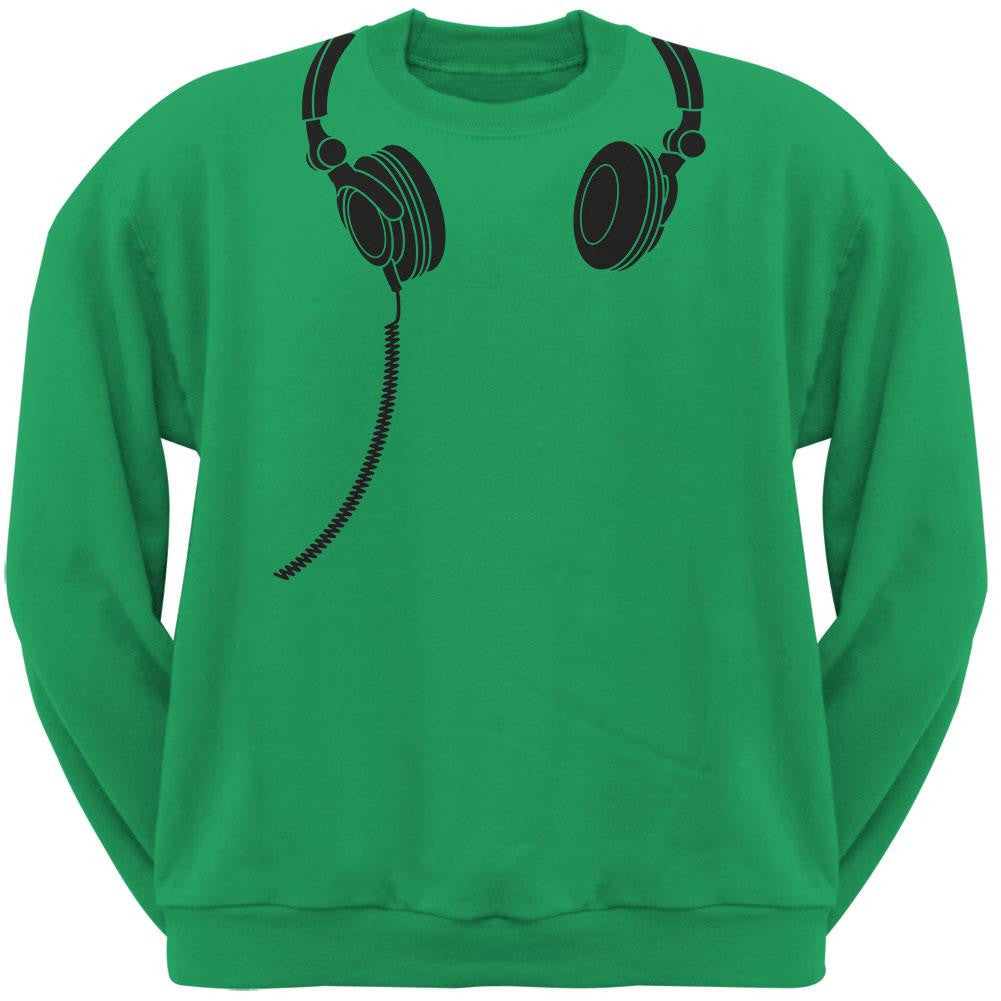 Headphones Blue Adult Sweatshirt