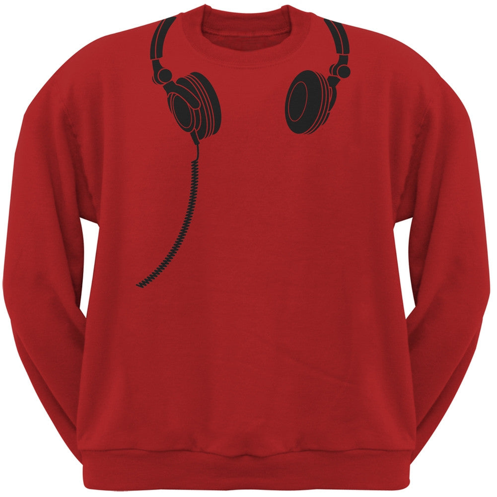 Headphones Blue Adult Sweatshirt